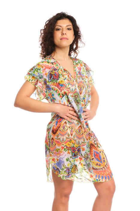 Caftano chiffon | Fantasy Cashmere