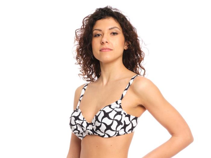 Reggiseno con motivo ad attorciglio Margarita | Black & White
